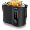 Produktbild: Arendo Toaster Kurzschlitz, Brötchenaufsatz, Wärmeisoliertes Gehäuse, Display, Touch