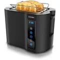 Produktbild: Arendo Toaster Kurzschlitz, Brötchenaufsatz, Wärmeisoliertes Gehäuse, Display, Touch
