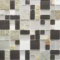 Produktbild: Glasmosaik grau/braun mix Küche WC Wand Fliesenspiegel Art:WB88-0206|1 Matte