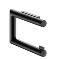 Produktbild: KEUCO Reva Toilettenpapierhalter, offene Form, Metall schwarz matt, Made in Germany, schwenkbar, inkl. Schrauben und Dübel, Klopapierhalter zum Bohren