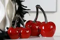 Produktbild: Casablanca 36439 Skulptur - Dekoobjekt - Kirsche - Double Cherry - Keramik - rot/Silber 16 x 16 cm