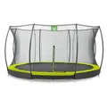 Produktbild: EXIT Toys Silhouette Bodentrampolin - ø427cm - Großes Rundes Inground Gartentrampolin Outdoor für Kinder - Mit Sicherheitsnetz und Fußschutzsystem - Sicherer Einstieg - Gute Sprungkraft - Grün