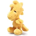 Produktbild: Steiff Woodstock 18cm, Peanuts Kuscheltier, Snoppy & Friends, gelber Plüschvogel, Comic Figur, gestickte Augen feiner Schnabel, aus kuschelweichem Plüsch, waschmaschinenfest, Gelb