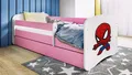 Produktbild: Raumhirsch Furniture Kinderbett 70x140, 80x160, 80x180 cm - Komplettset mit Schublade (Bett für Mädchen, Einzelbett für Kinder von 2-12 Jahren, Rausfallschutz und Lattenrost), verschiedene Farben & Designs
