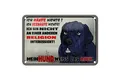 Produktbild: Femer GmbH Metallschild Hinweis 18x12cm ich kaufe nichts Mein Hund weiß, (1 St), gewölbte Oberfläche, abgerundete Ecken, umgeschlagene Kanten