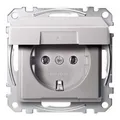 Produktbild: Merten SCHUKO-Steckdose alu Klappdeckel MEG2311-0460