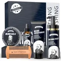Produktbild: Bartwuchs-Set – Mobiuty Bartpflegeset für Männer mit natürlichen Inhaltsstoffen, inkl. Bartwäsche, Bartöl, Bartspülung, Bartbalsam und Bartkamm, Geschenkset für Freund, Ehemann, Vater