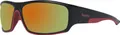 Produktbild: Timberland Rectangle Mens Plastic Wrap Matte Black Red Sunglass TB7178 2U