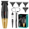 Produktbild: VGR 906 Fresh Fade Professioneller Haarschneider, 9000 U/min, Zero Gapped Bartschneider für Männer, DLC T-Blade Kabelloser Haarschneidemaschine/Trimmer für Barbiere und USB Wiederaufladbar, Gold
