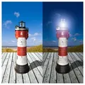 Produktbild: Jürgen Westerholt GmbH LED Dekoobjekt Solar-Leuchtturm ROTER SAND Dekoleuchte Dekoturm, LED wechselbar, LED-Licht (Dämmerung ssensor) - 80 cm Hoch 80 cm