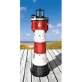 Produktbild: Solar Leuchtturm Roter Sand 80cm hoch, LED-Gartenfigur, Gartendeko - Rot