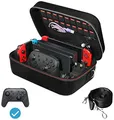 Produktbild: ivoler Tasche Kompatibel mit Nintendo Switch / Nintendo Switch OLED, Deluxe Harte Tragetasche Schutz Portable Switch Schutzhülle Hülle Schutztasche für Switch Konsolle, und Andere Zubehör