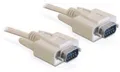 Produktbild: Delock Seriell Anschlusskabel [1x D-SUB-Stecker 9pol. - 1x D-SUB-Stecker 9pol.] 1m Beige