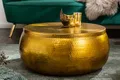 Produktbild: riess-ambiente Couchtisch ORIENT STORAGE Ø70cm gold (Einzelartikel, 1-St), Wohnzimmer · Metall · rund · mit Stauraum · Hammerschlag · handmade