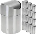 Produktbild: 12 x Abfalleimer Mülleimer Badeimer Tischmülleimer Gastronomie 1,5L 16,5x12cm