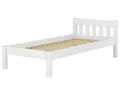 Produktbild: ERST-HOLZ Massivholzbett Modernes Holzbett Weiß Kiefer 90 x 200 mit Federleisten, Kiefer waschweiß