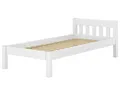 Produktbild: Modernes Einzelbett Kiefer weiß 90x200 Futonbett Jugendbett Rollrost Gästebett