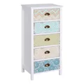 Produktbild: HOMCOM Kommode, 5 Schubladen, LxBxH: 46 x 34 x 97,5 cm - bunt
