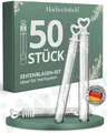 Produktbild: HOCHZEITSHELD Seifenblasen Hochzeit 50 Stück - Perfekt als Hochzeitsdeko oder Gastgeschenke - Befüllte kleine Hochzeitsseifenblasen zur Tischdeko - Wedding Decoration mittels Seifenblasen-Herz-Griff
