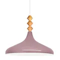 Produktbild: bamyum Champion Pendelleuchte aus Holz, 35 cm Hängelampe Metall E27 Moderne Esstisch Lampe, Skandinavisch Pendellampe für Schlafzimmer Wohnzimmer Küche Esstisch, Küchenlampe Hängend Lila