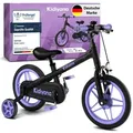 Produktbild: Kidiyana 3 in 1 Kinderfahrrad 12 Zoll Laufrad mit abnehmbaren Pedalen und Stützrädern ab 2 Jahren - Lila