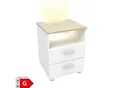 Produktbild: kalb Mila - Nachtkonsole Nachttisch mit integriertem LED Licht, dimmbar Farbe: Eiche