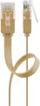 Produktbild: CAT 6 Flach-Patchkabel, U/UTP, Kupferleiter, hellbraun, 5 m