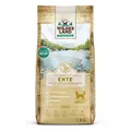 Produktbild: Wildes Land - Nr. 2 Ente - 1 kg - mit Kartoffeln und Wildkräutern - Glutenfrei - Trockenfutter für Hunde - Hundefutter mit hohem Fleischanteil Hohe Verträglichkeit