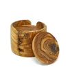 Produktbild: Benera Getränkeuntersetzer Olivenholz Untersetzer Rund 6er Set ca. 8,5 CM