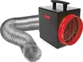 Produktbild: Elektrischer Baustellenheizer mit Thermostat & Luftschlauch - Elektroheizgebläse