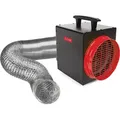 Produktbild: Elektrischer Baustellenheizer mit Thermostat & Luftschlauch - Elektroheizgebläse