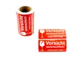 Produktbild: GoodMarkt Etikettenrolle Vorsicht zerbrechliche Aufkleber – 102 x 48 mm Rolle mit 250 Etiketten, Vorsichtig behandeln – leuchtend rote Warnschilder – selbstklebend