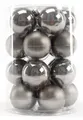 Produktbild: TrendLine Weihnachtskugeln aus Glas Ø 6 cm warmgrau 20 Stück