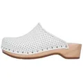 Produktbild: BERKEMANN Standard-Toeffler Clog (1-tlg) Clogs - Holz-Clogs mit perforiertem Leder weiß 42 EU