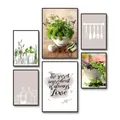Produktbild: ARTLAND Premium Posterset 6er Set mehrteilig 2x A3 + 4x A4 6-teilig moderne Poster für Deko Bilderwand für Küche oder Esszimmer OHNE RAHMEN - Küchenkräuter & Küchenhelfer