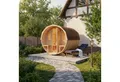 Produktbild: FinnTherm Fasssauna Sam, BxTxH: 220 x 280 x 231 cm, 42 mm, in Naturbelassen Inkl. Fußboden