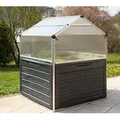 Produktbild: Palram - Canopia Metall Hochbeet mit Gewächshaus Plantino | anthrazit | 118x118x148 cm - Anthrazit