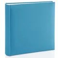 Produktbild: Hama Fotoalbum mit Stoffeinband 30x30 cm (Jumbo Fotobuch mit 100 weißen Seiten, Photoalbum mit Pergamin-Trennblättern, Album zum Selbstgestalten und Einkleben) türkis