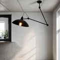 Produktbild: Licht-Erlebnisse Deckenleuchte Metall Schwarz Esstisch Esszimmer L:50 cm E27 höhenverstellbar zielgerichtet flexible Retro Deckenlampe Büro MELOS