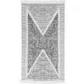 Produktbild: vidaXL Teppich Schwarz Und Grau 120x180 Cm Baumwolle 1123475