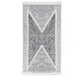Produktbild: vidaXL Teppich Teppich Schwarz und Grau 120x180 cm Baumwolle, Rechteckig
