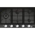 Produktbild: Kaiser Küchengeräte Gas-Kochfeld Glaskeramik Gaskochfeld 86 cm 5 Brenner 3,8 kW WOK KCG 9387 Turbo schwarz
