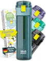 Produktbild: BEARFOOT Trinkflasche Kinder auslaufsicher, 500ml, leichte Tritan Wasserflasche, BPA frei, Kohlensäure geeignet, spülmaschinenfest für Jungen, Mädchen, Kleinkind (Logo-blau, 500ml)