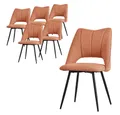Produktbild: ML-DESIGN Stuhl Esszimmerstühle mit Rückenlehne moderne Design Lounge Küchenstühle (6 St), Polsterstuhl Esstischstühle 6er Set Clubsessel Polyester bis 120kg