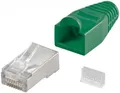 Produktbild: CAT 5e RJ45 Stecker für Rundkabel, STP, Crimpmontage, Knickschutz - Farbe: grün