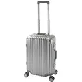 Produktbild: Travelhouse - London - Handgepäck Koffer Trolley S silber - Alu-Polycarbonat - Hartschalenkoffer - Silber/Grün/Schwarz/Grau/Gold/Rot