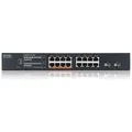 Produktbild: ZYXEL XMG-1915-18EP Rackmount 2.5G Smart Switch, 16x RJ-45, 2x SFP+,  180W PoE++