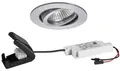 Produktbild: Brumberg BB18 LED-Einbaustrahlerset, dim2warm, Phasenabschnitt dimmbar, mit Anschlussbox, 6W, 460lm, 1800-3000K, aluminium (39483253)