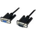 Produktbild: StarTech.com 1m Seriell DB9 RS-232 Nullmodemkabel - Schwarz - Stecker/Buchse - 9 Pin Null Modem Kabel