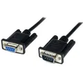 Produktbild: StarTech.com SCNM9FM1MBK Seriell DB9 RS-232 Nullmodemkabel 1m St/Bu Schwarz